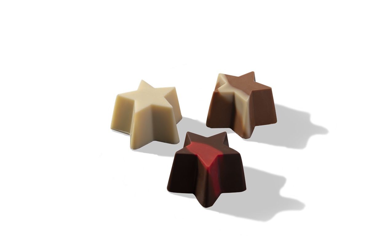 chocolade sterren, kerst