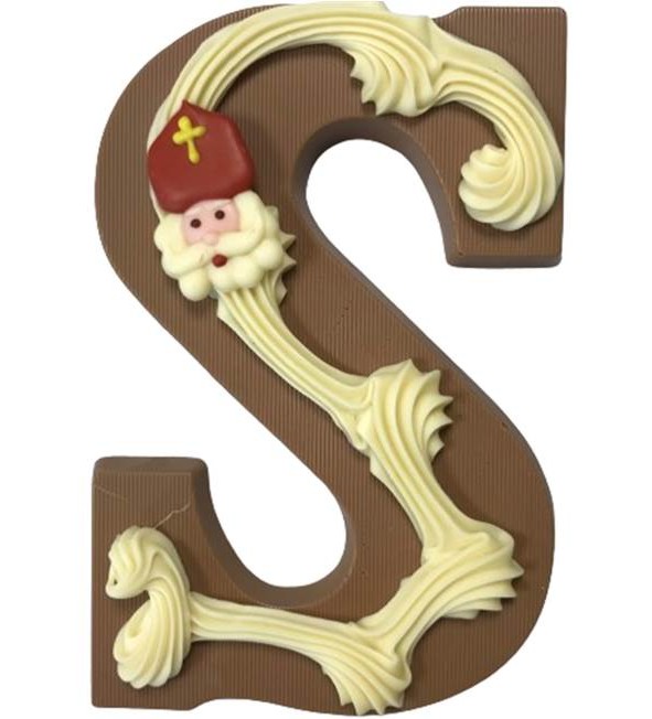 chocoladeletter gedecoreerd