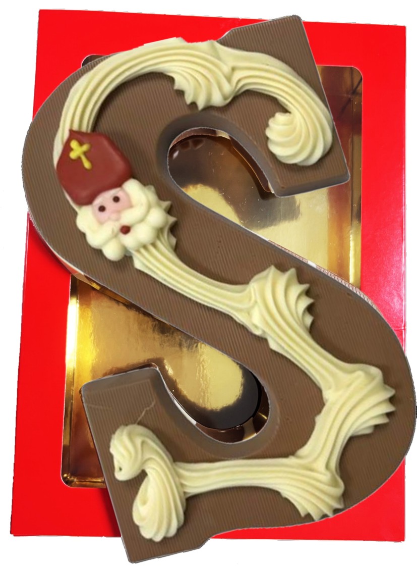 chocoladeletter gedecoreerd