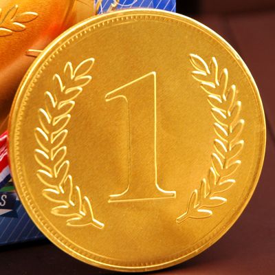 Chocolade Medaille 75 Mm Nummer 1